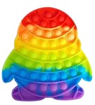 Push Bubble Pop It  zabawka sensoryczna antystresowa kształt PINGWIN tęczowy
 Popit