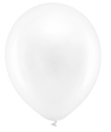 Balony Rainbow 30cm metalizowane, biały: 1op./100szt.