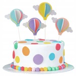 Dekoracja tortu topper kolorowe baloniki 4szt