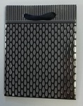 Torebka ozdobna czarna w srebrne elipsy 14x11x6cm BK936-D XS