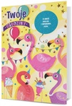 Karnet HM200 Urodziny dziecięce, flamingi, naklejana cyfra HM200-2267