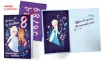 Karnet z naklejaną cyfrą Urodziny Elsa i Anna