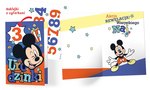 Karnet z naklejaną cyfrą Urodziny Myszka Mickey