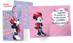 Karnet z naklejaną cyfrą Urodziny Myszka Minnie