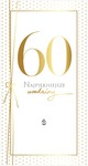 Karnet PM 60 Urodziny, ramka w złote kropki PM-195