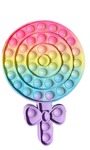 Push Bubble Pop It  zabawka sensoryczna antystresowa kształt LIZAK pastelowy
 Popit
