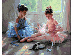 Malowanie po numerach 40x50cm Urocze baletnice