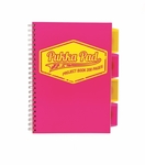 Kołozeszyt B5 200 kartek kratka Pukka Pad Project Book Neon różowy