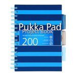 Kołozeszyt A5 200 kartek kratka Pukka Project Book Navy niebieski