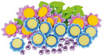 Naklejki z pianki Kwiatki 5 PVC16 mix kolorów