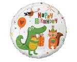 Balon foliowy krokodylek z prezentem Happy birthday 18"