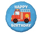 Balon foliowy Straż pożarna Happy birthday 18"