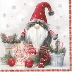 Serwetki Lunch Maki BN - Scandinavian Gnome with Candy Canes SLGW024301