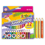 Kredki ołówkowe Premium Kolori Junior Jumbo 12 kolorów + temperówka