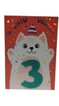 Karnet 3 Urodziny, kotek N-03