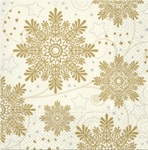 Serwetki BN Lunch Tete a Tete Snowflakes gold 33x33 20szt./op.