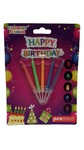 Świeczki urodzinowe kolorowe płomienie 5 sztuk + 5 podstawek (PTC-5)