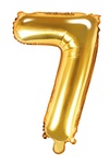 Balon foliowy Cyfra "7", 35cm, złoty