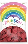 Balony Rainbow 23cm pastelowe, czerwony: 1op./100szt.