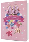 Karnet B6 HM-200 18 Urodziny, różowe, kropki i gwiazdy HM-200-2502