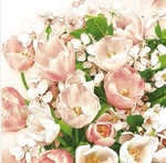 Serwetka Lunch Wiosna - Pink Tulips & Cherry Blossom SLWI004801