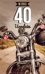 Karnet 40 Urodziny AB Malowane - motor P05