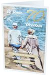 Karnet 70 Urodziny AB Malowane - para na plaży P16