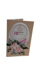 Karnet C6 Ręcznie robiony 18 urodziny królowej, kwiaty