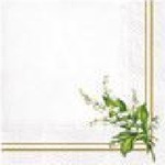 Serwetka Lunch Decor komunia Lily of the Valley 33x33 20szt./op.