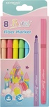 Flamastry Fiber marker pastel mix 8 szt