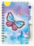 Notes na spirali z długopisem Butterfly 30 kartek