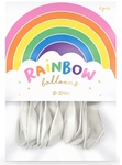 Balony lateksowe Rainbow metalizowane białe 30cm 1op./10szt.