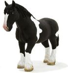 Figurka Koń Clydesdale czarno-biały