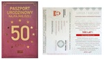 Karnet 50 Urodziny damskie, paszport JCX 040