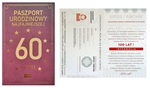 Karnet 60 Urodziny damskie, paszport JCX 042