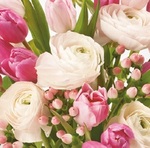 Serwetki Lunch Pastel Pink Flowers SL_WI_006301 33x33 20 szt.op