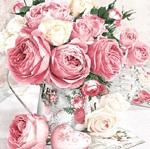 Serwetki Lunch Pink Roses in Vintage Vase SL_OG_048201 33x33 20 szt.op