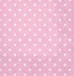 Serwetka Lunch Decor Dots light pink 33x33 20szt./op.