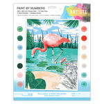 Duży zestaw do malowania - Artiste - Tropical flamingo