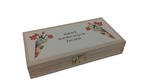Pudełko drewniane na banknoty i upominek 19,5x10x3,5cm mix