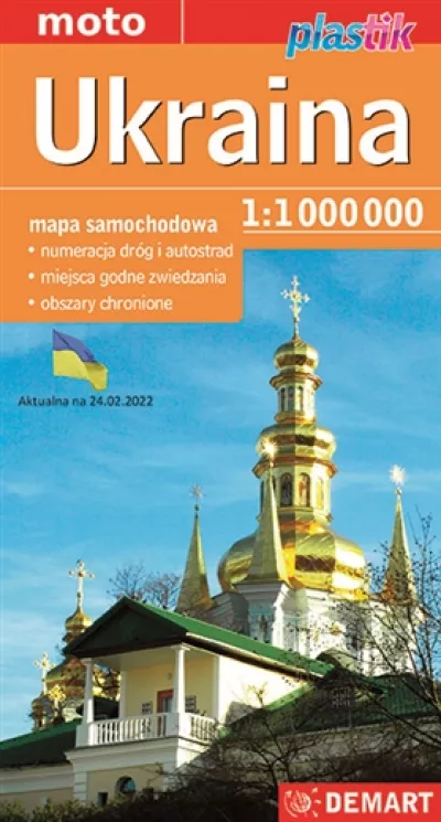Ukraina 1:1000000 mapa samochodowa plastik
