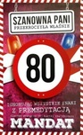 Karnet 80 Urodziny damskie - mandat
