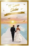 Karnet Ślub AB Malowane - Para Młoda zachód słońca SM05