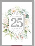 Karnet 25 rocznica ślubu, srebrna RS 0425
