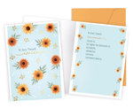 Karnet Imieniny, pomarańczowe kwiaty PR-433