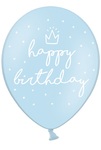 Balony 30cm happy birthday Baby blue op.50szt
