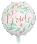 Balon foliowy Bride kwiaty, 45cm, biały