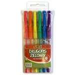 Długopis żelowy neonowy 6 kolorów