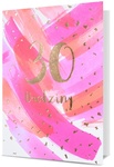 Karnet HM-200 30 Urodziny, neon, różowe HM200-2557