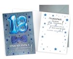 Karnet 18 Urodziny - osiemnastka prawdziwego gentlemana DKP-002 (14x19cm)
